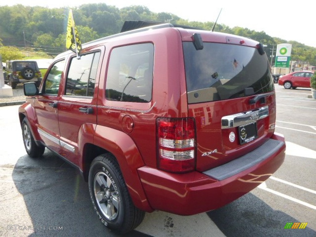 2008 Liberty Sport 4x4 - Red Rock Crystal Pearl / Pastel Slate Gray photo #3