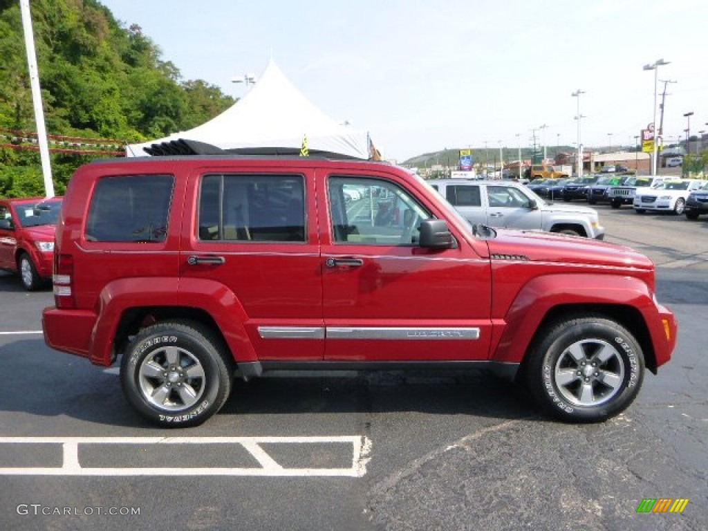 2008 Liberty Sport 4x4 - Red Rock Crystal Pearl / Pastel Slate Gray photo #6