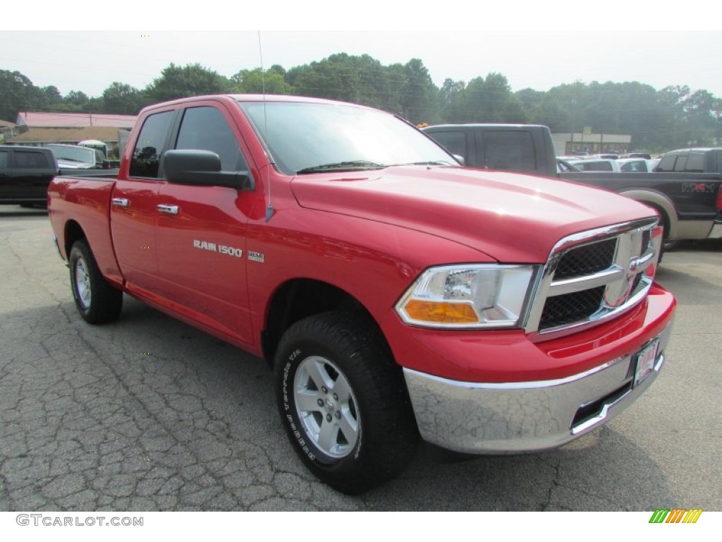 2011 Ram 1500 SLT Quad Cab 4x4 - Flame Red / Dark Slate Gray/Medium Graystone photo #66