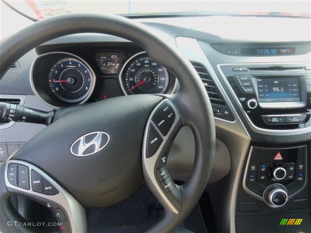 2015 Elantra SE Sedan - Shimmering Air Silver / Gray photo #7