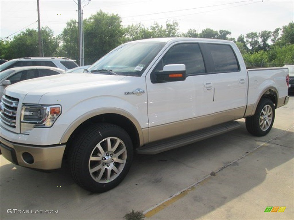 2014 F150 King Ranch SuperCrew - White Platinum / King Ranch Chaparral/Black photo #3