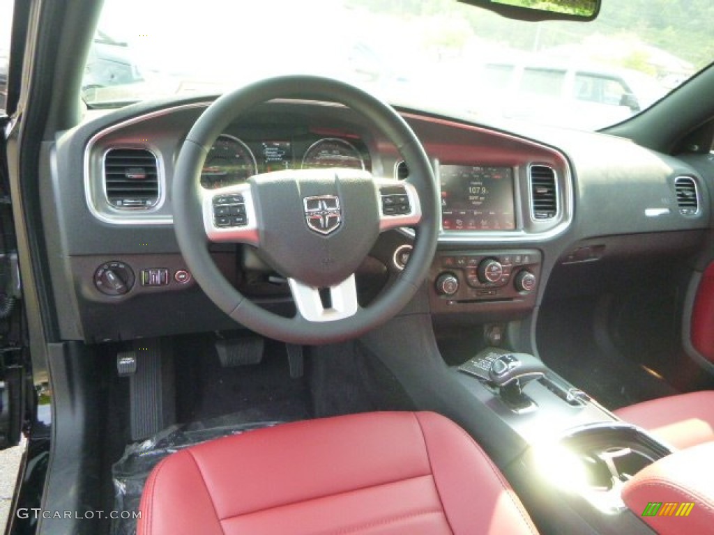 2014 Charger SXT AWD - TorRed / Black/Red photo #12