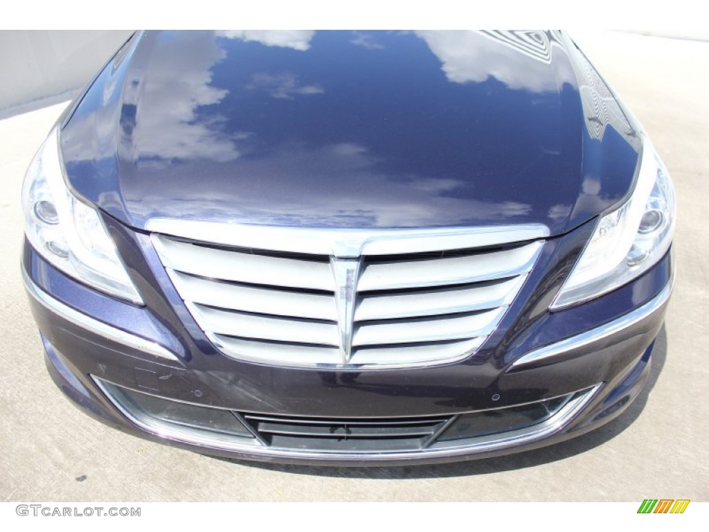 2012 Genesis 3.8 Sedan - Twilight Blue Pearl / Cashmere photo #2