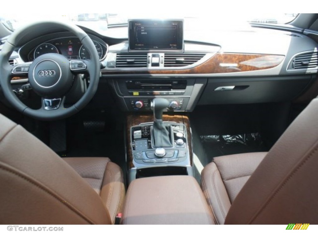 2015 Audi A6 3.0T Prestige quattro Sedan Nougat Brown Dashboard Photo #96198647