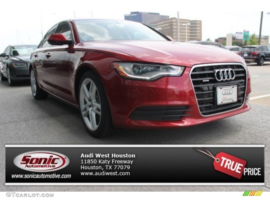 2015 A6 2.0T Premium Plus quattro Sedan - Garnet Red Pearl / Velvet Beige photo #1