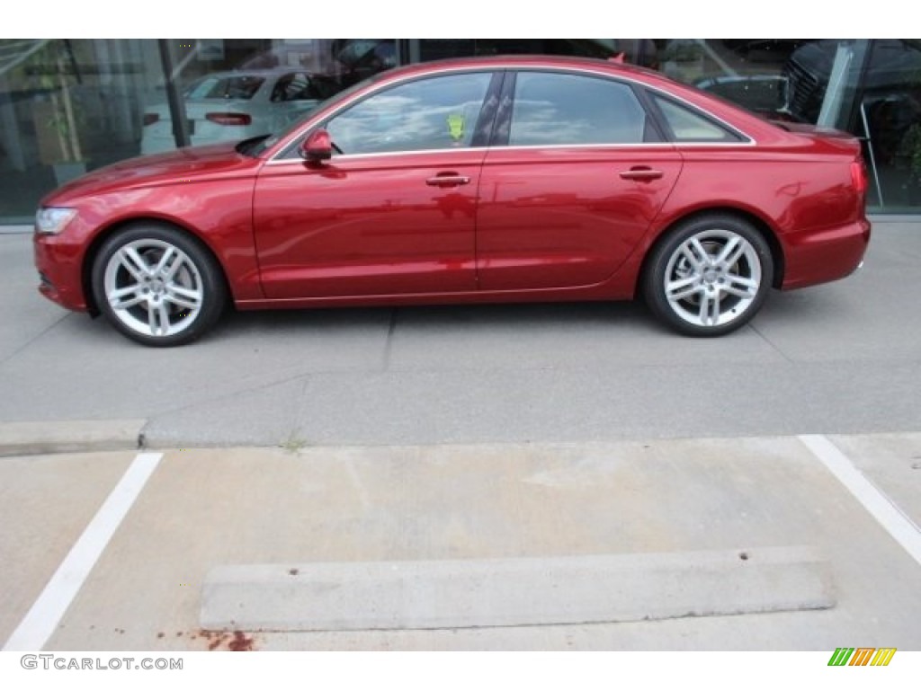 2015 A6 2.0T Premium Plus quattro Sedan - Garnet Red Pearl / Velvet Beige photo #4