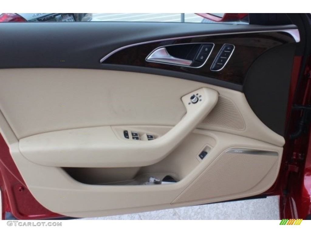 2015 A6 2.0T Premium Plus quattro Sedan - Garnet Red Pearl / Velvet Beige photo #9