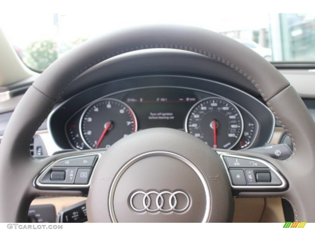2015 A6 2.0T Premium Plus quattro Sedan - Garnet Red Pearl / Velvet Beige photo #25
