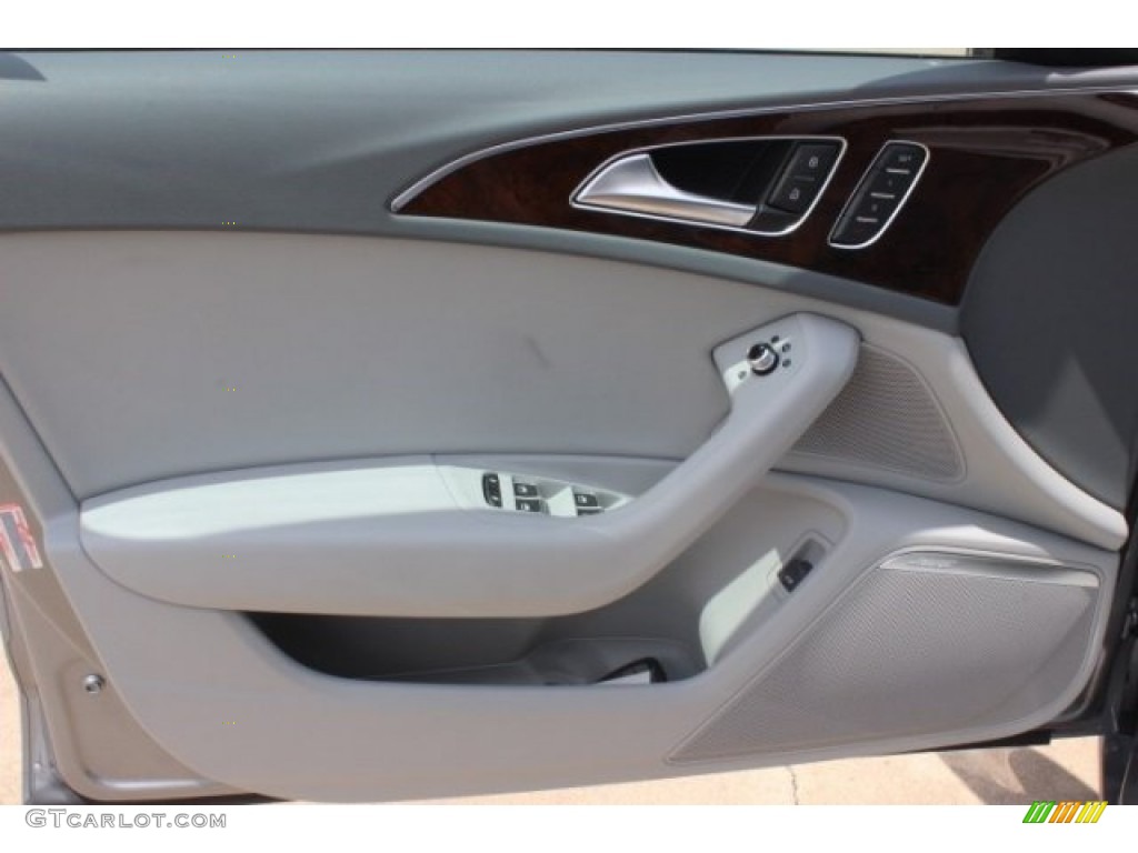 2015 Audi A6 2.0T Premium Plus quattro Sedan Titanium Gray Door Panel Photo #96198932