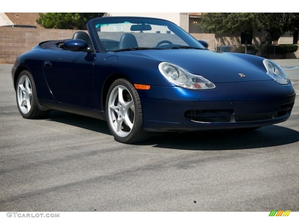 2001 911 Carrera Cabriolet - Lapis Blue Metallic / Metropol Blue photo #1