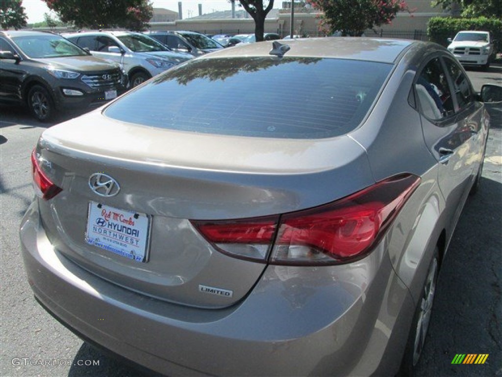 2014 Elantra Limited Sedan - Bronze / Beige photo #8