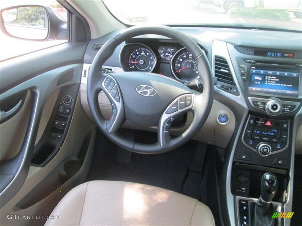 2014 Elantra Limited Sedan - Bronze / Beige photo #11