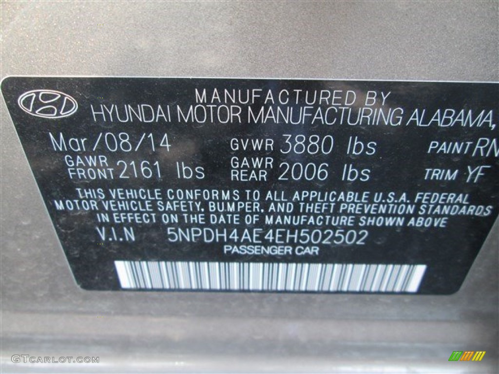 2014 Elantra Limited Sedan - Bronze / Beige photo #15