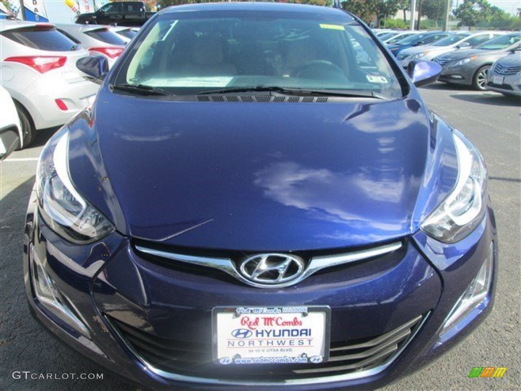 2014 Elantra SE Sedan - Blue / Beige photo #2
