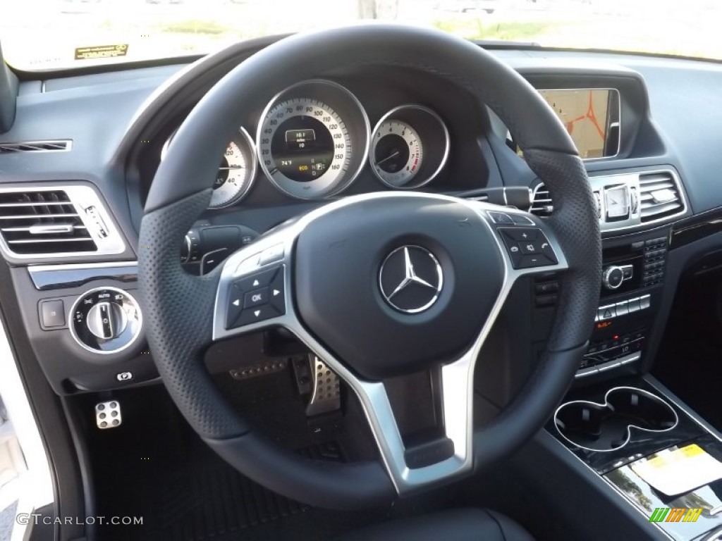 2014 Mercedes-Benz E 350 4Matic Coupe Black Steering Wheel Photo #96211949