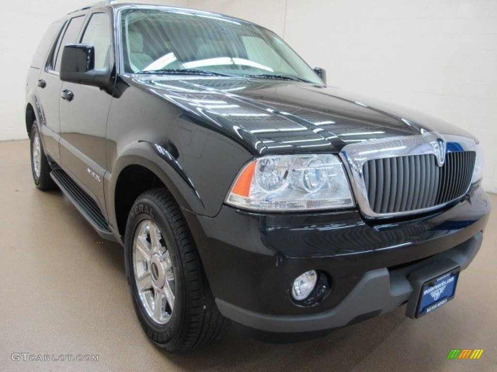 2004 Aviator Luxury AWD - Black / Light Parchment photo #1