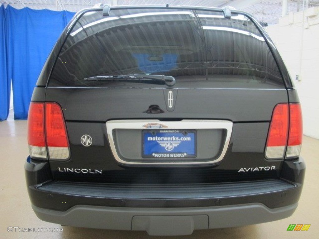 2004 Aviator Luxury AWD - Black / Light Parchment photo #7