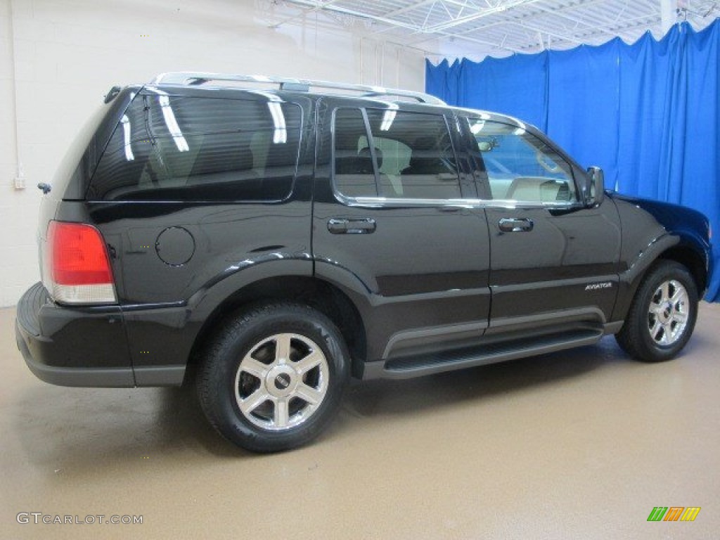 2004 Aviator Luxury AWD - Black / Light Parchment photo #9