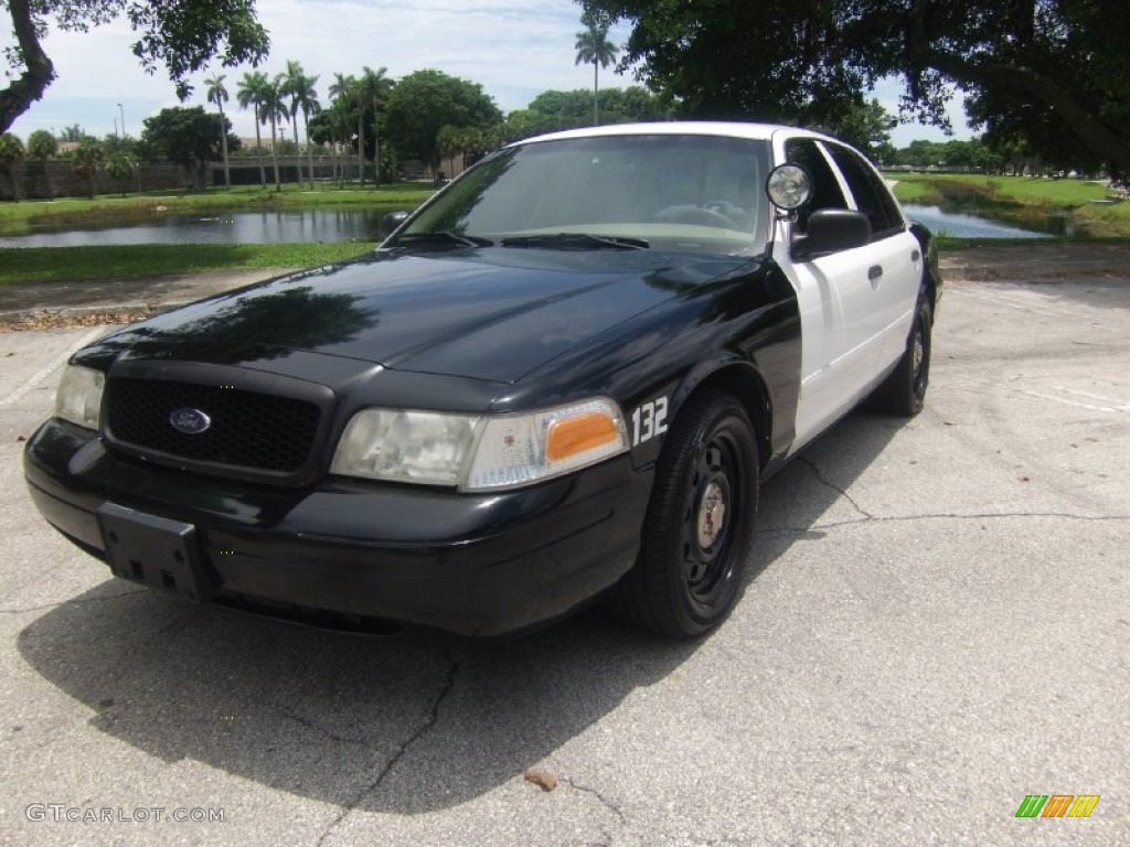 Vibrant White Ford Crown Victoria