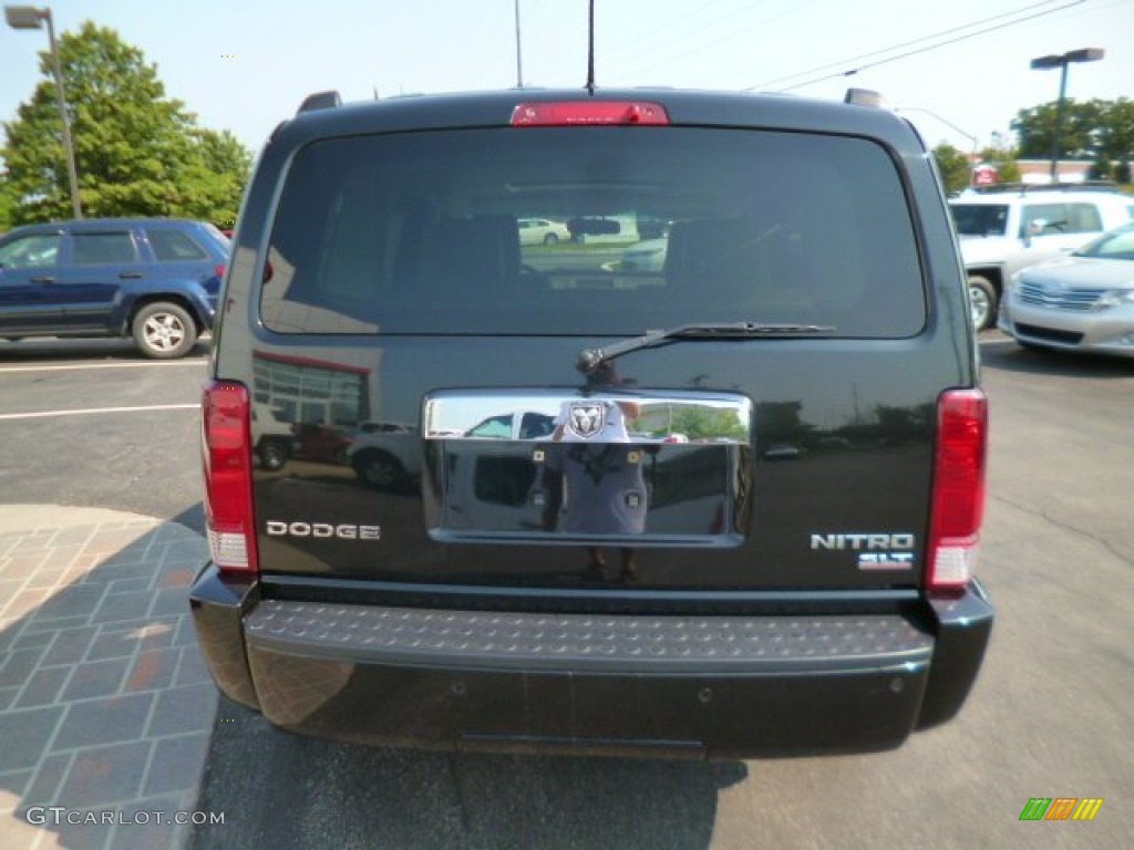 2009 Nitro SLT 4x4 - Brilliant Black Crystal Pearl / Dark Khaki/Medium Khaki photo #6