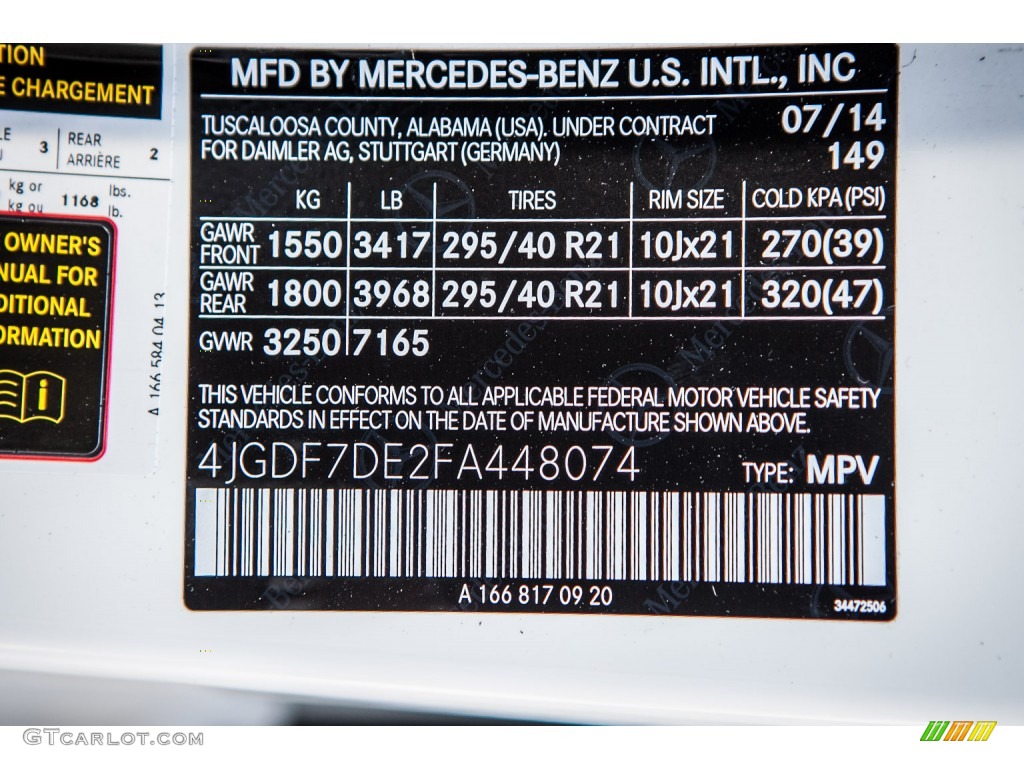 2015 Mercedes-Benz GL 550 4Matic 149 Photo #96220467