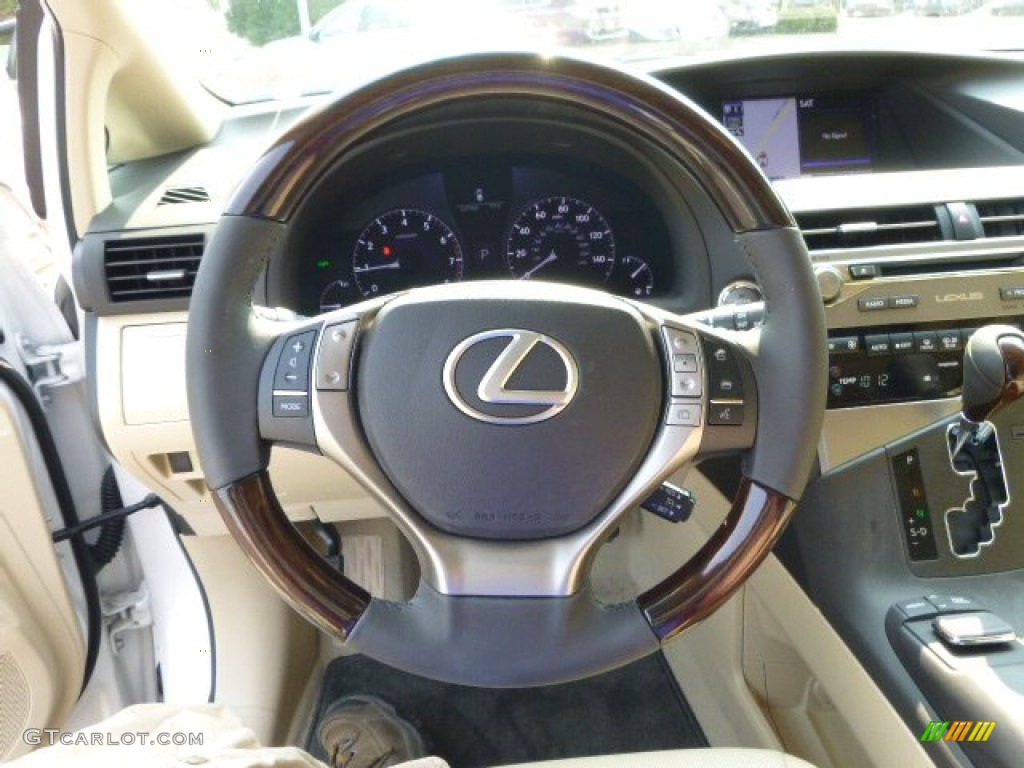 2015 Lexus RX 350 AWD Parchment Steering Wheel Photo #96221238