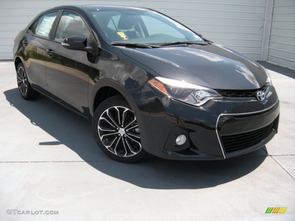 2014 Corolla S - Black Sand Pearl / Black photo #1