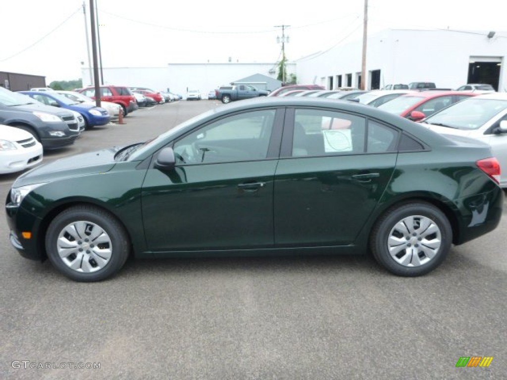 2014 Cruze LS - Rainforest Green Metallic / Jet Black/Medium Titanium photo #2