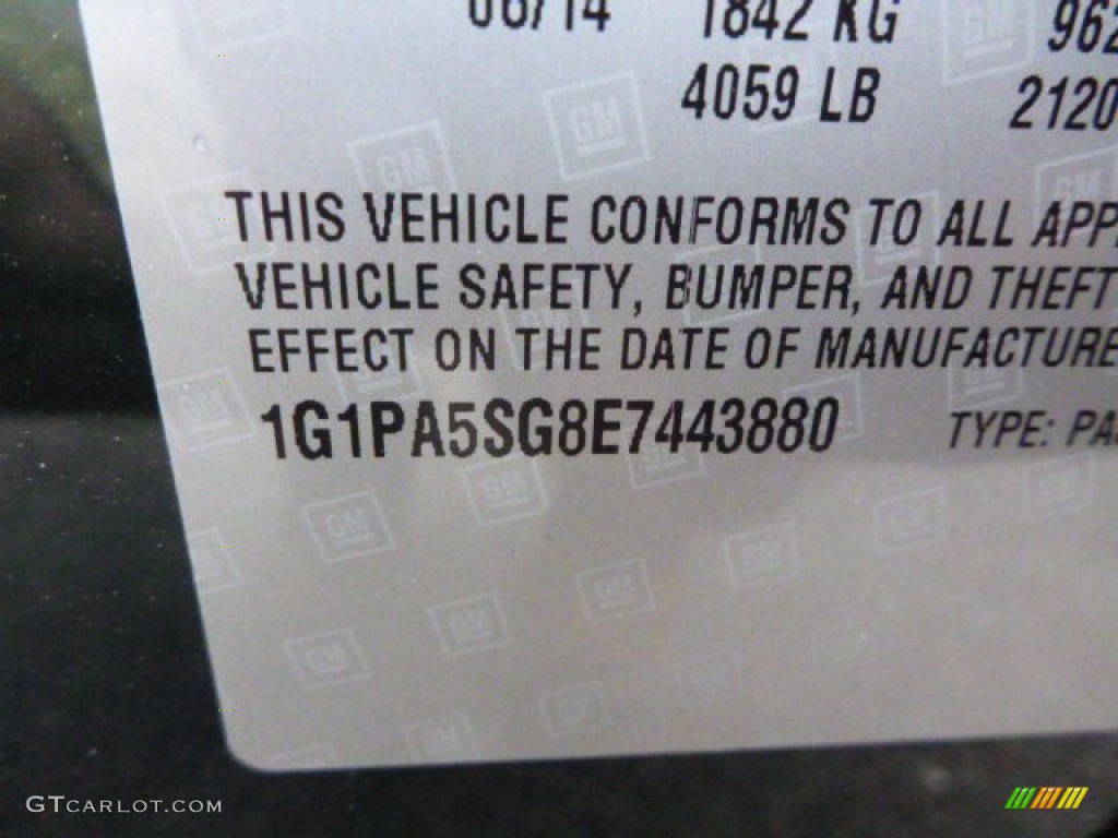 2014 Cruze LS - Rainforest Green Metallic / Jet Black/Medium Titanium photo #14