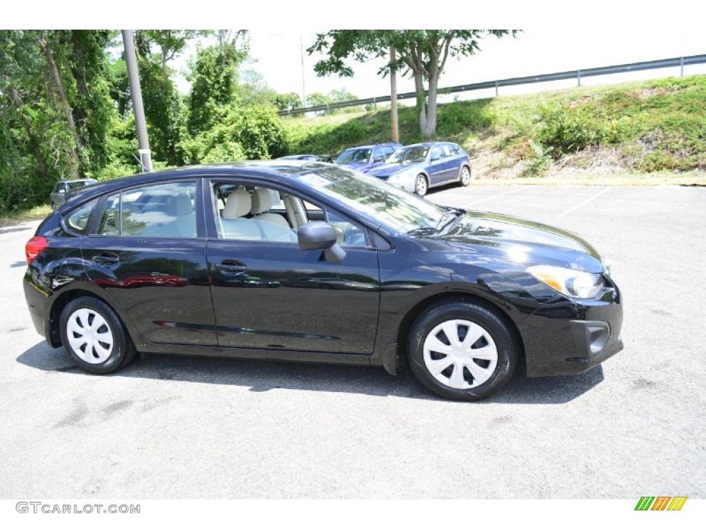 2012 Impreza 2.0i 5 Door - Obsidian Black Pearl / Ivory photo #4
