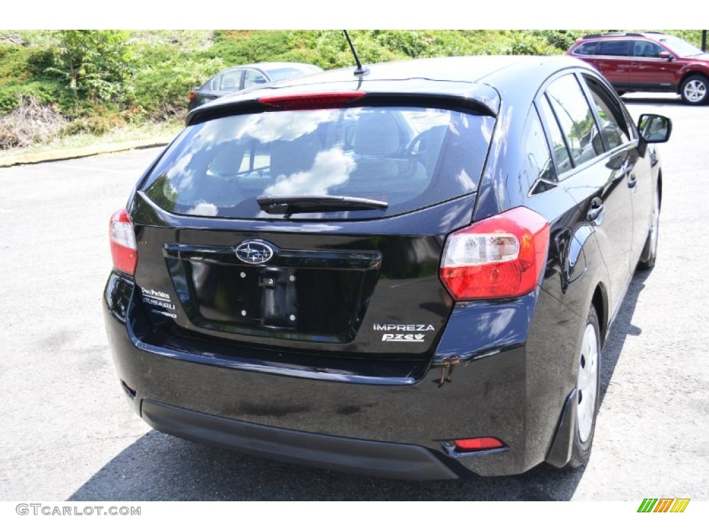 2012 Impreza 2.0i 5 Door - Obsidian Black Pearl / Ivory photo #7