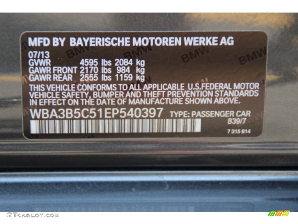 2014 3 Series 328i xDrive Sedan - Mineral Grey Metallic / Black photo #32