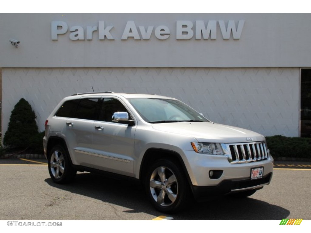 2011 Grand Cherokee Overland 4x4 - Bright Silver Metallic / New Saddle/Black photo #1