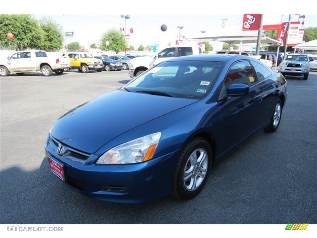 2007 Accord EX-L Coupe - Sapphire Blue Pearl / Ivory photo #3