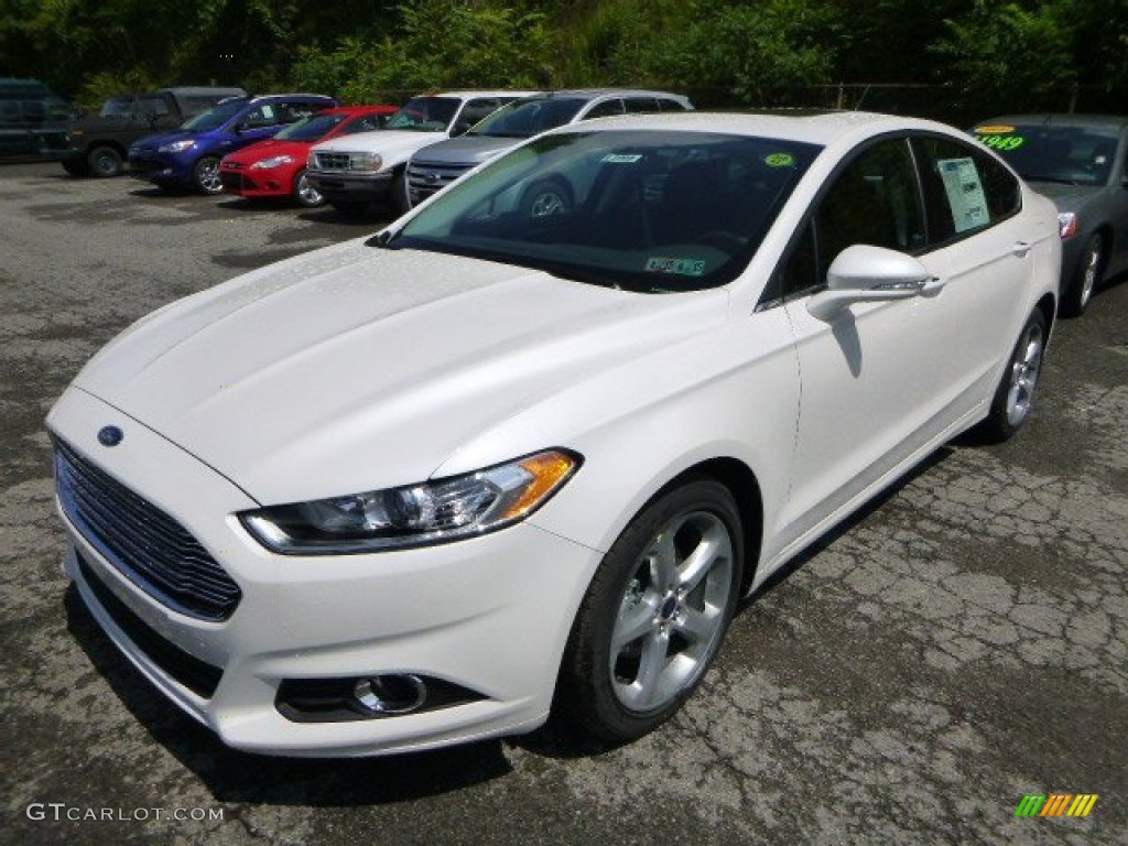 White Platinum Metallic 2015 Ford Fusion SE Exterior Photo #96250314