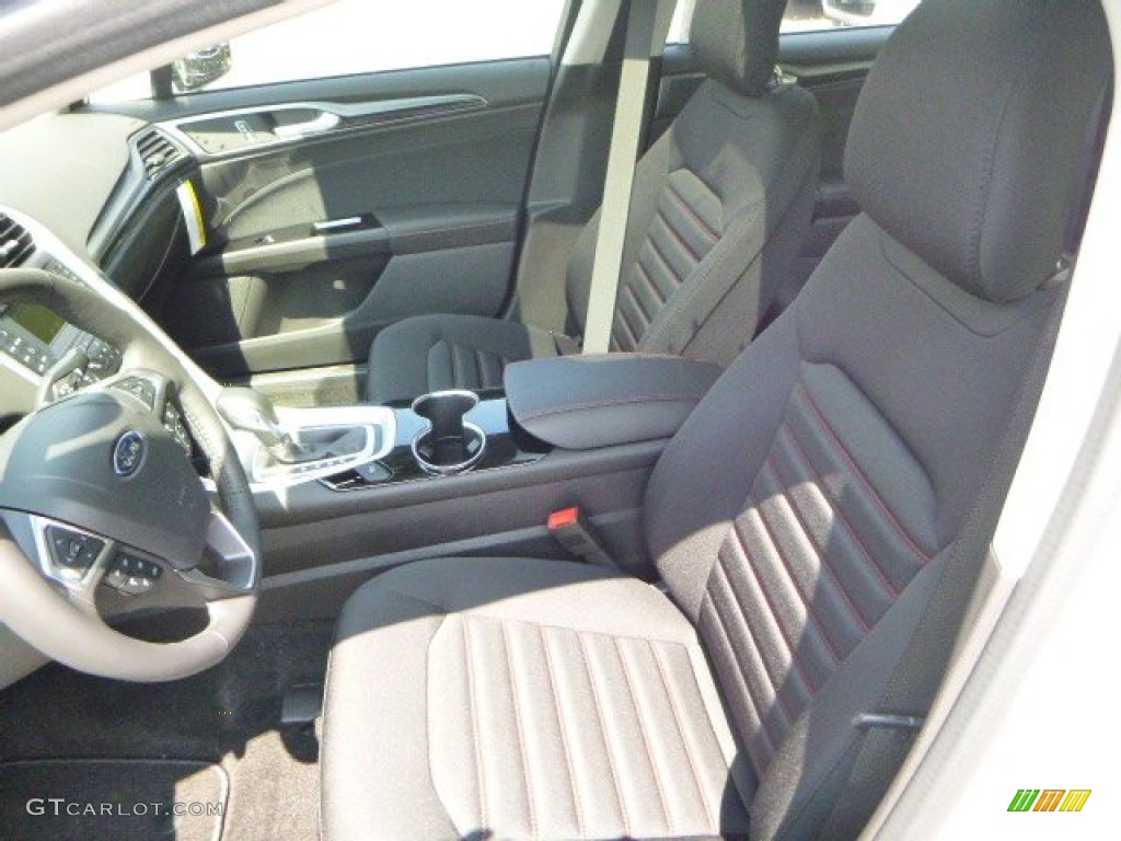 Charcoal Black Interior 2015 Ford Fusion SE Photo #96250383