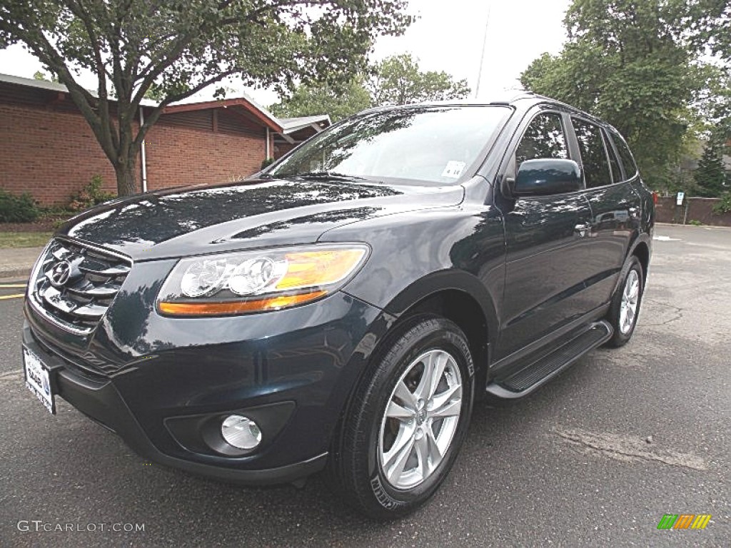 2010 Santa Fe Limited 4WD - Pacific Blue Pearl / Beige photo #1