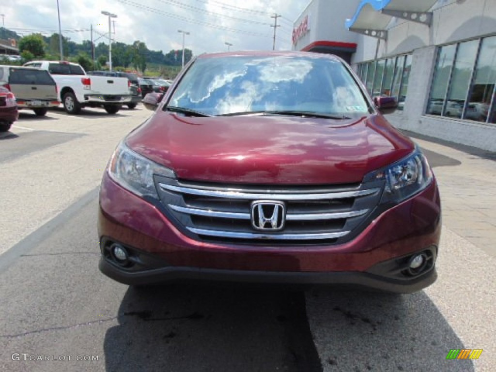2012 CR-V EX 4WD - Basque Red Pearl II / Gray photo #4