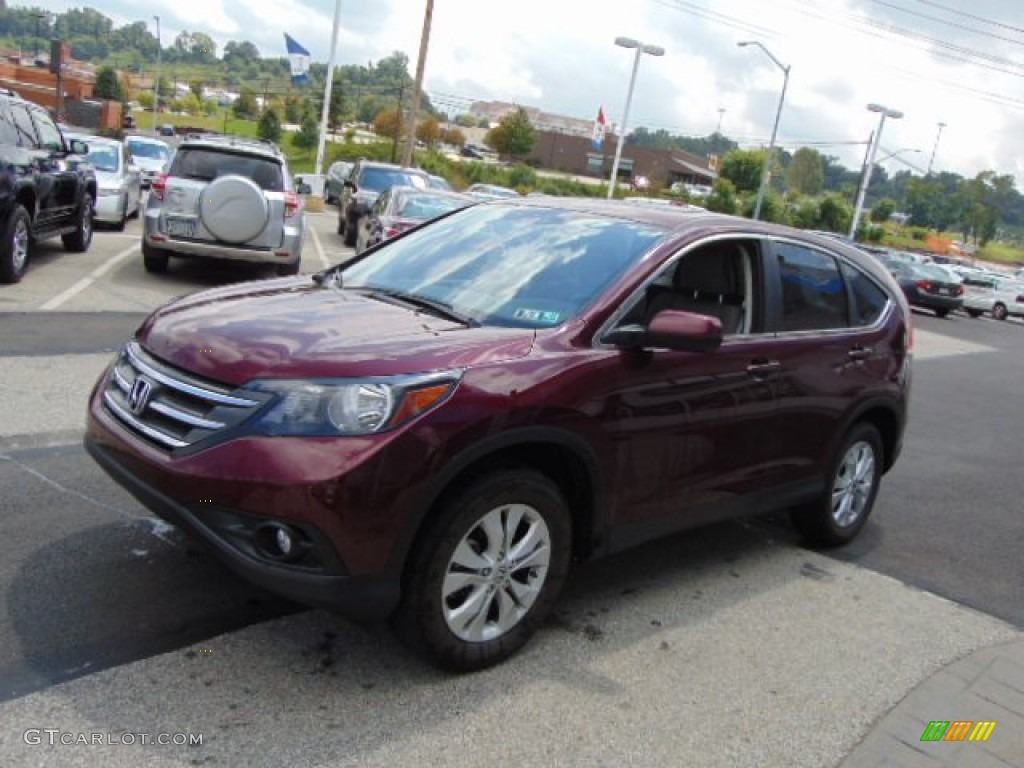 2012 CR-V EX 4WD - Basque Red Pearl II / Gray photo #5