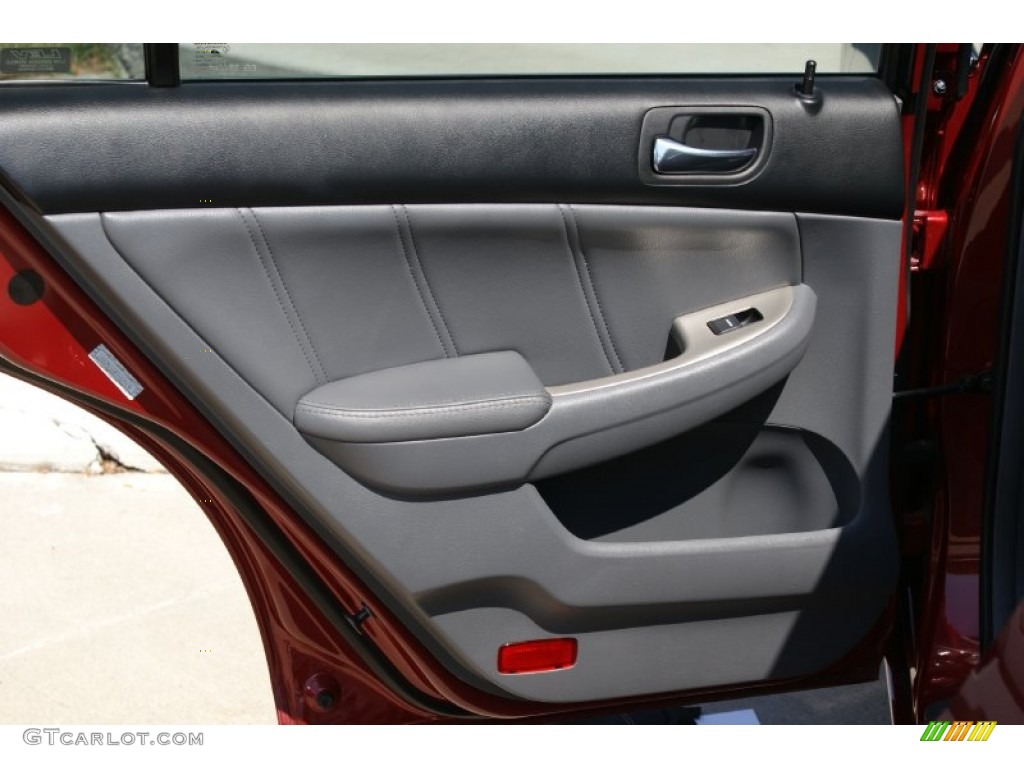2007 Accord EX-L V6 Sedan - Moroccan Red Pearl / Gray photo #14