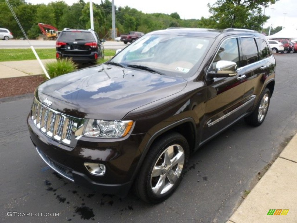 2011 Grand Cherokee Overland 4x4 - Rugged Brown Pearl / New Saddle/Black photo #4