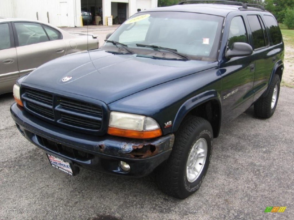1999 Durango SLT 4x4 - Patriot Blue Pearlcoat / Mist Gray photo #21