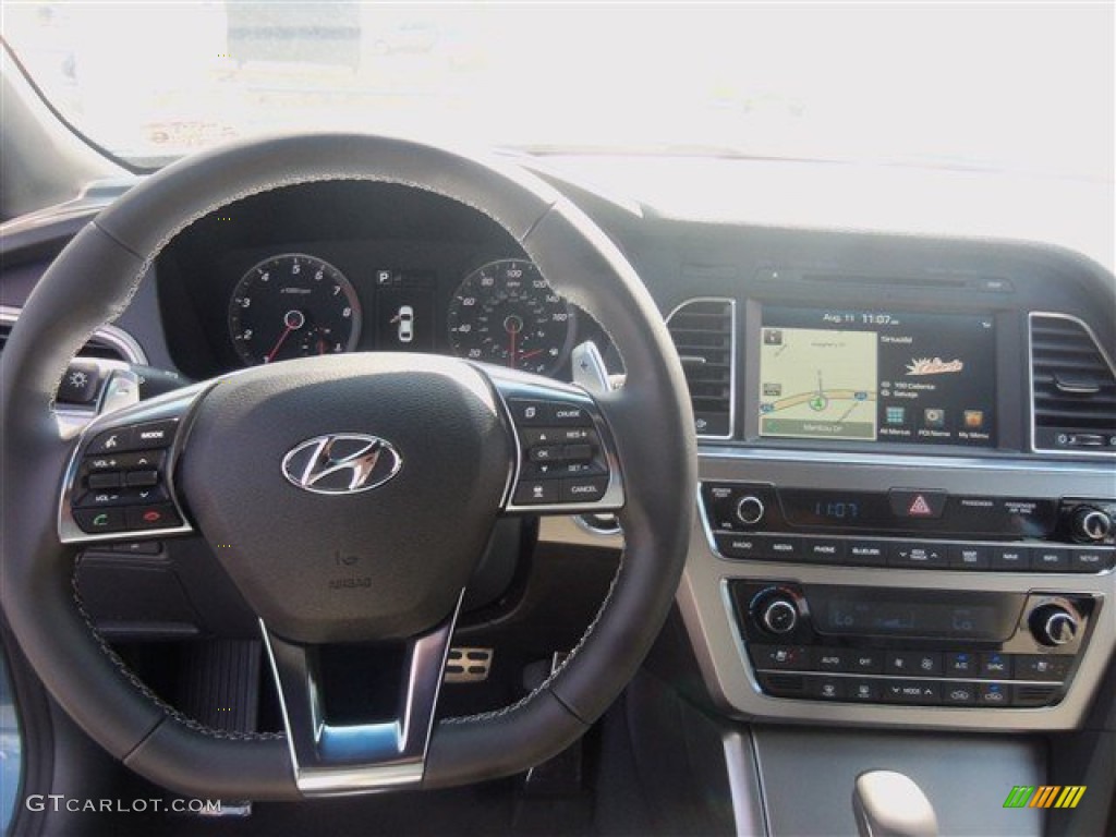 2015 Hyundai Sonata Sport 2.0T Gray Dashboard Photo #96262827