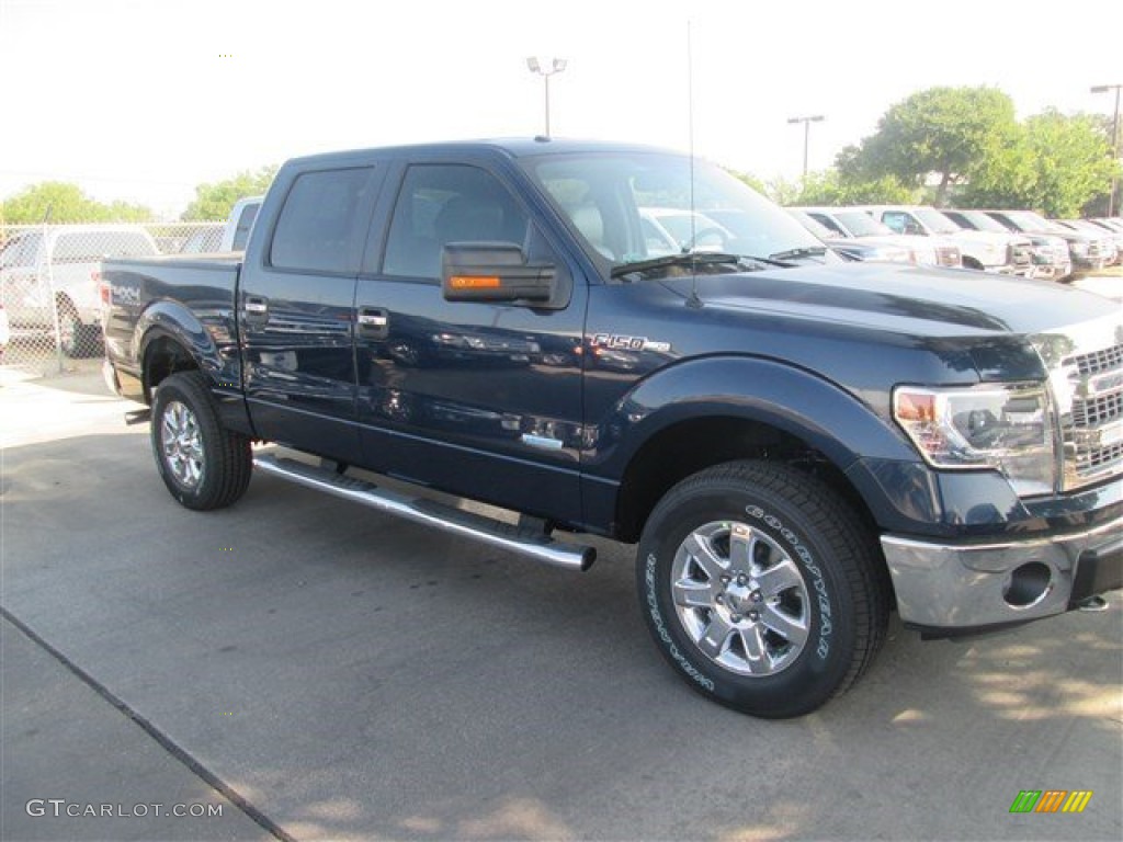 2014 F150 XLT SuperCrew 4x4 - Blue Jeans / Steel Grey photo #16