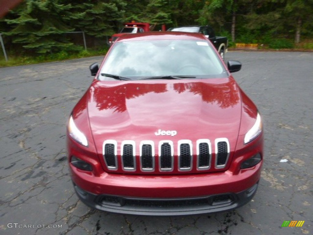 Deep Cherry Red Crystal Pearl 2015 Jeep Cherokee Sport Exterior Photo #96264387