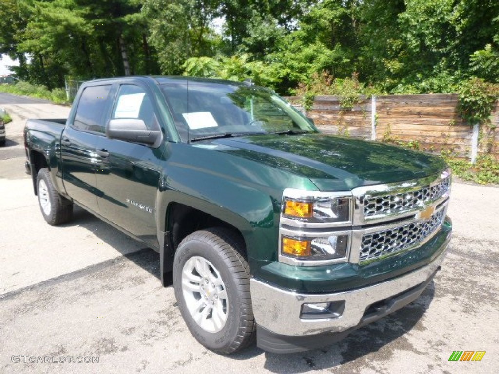 2014 Silverado 1500 LT Crew Cab 4x4 - Rainforest Green Metallic / Cocoa/Dune photo #4