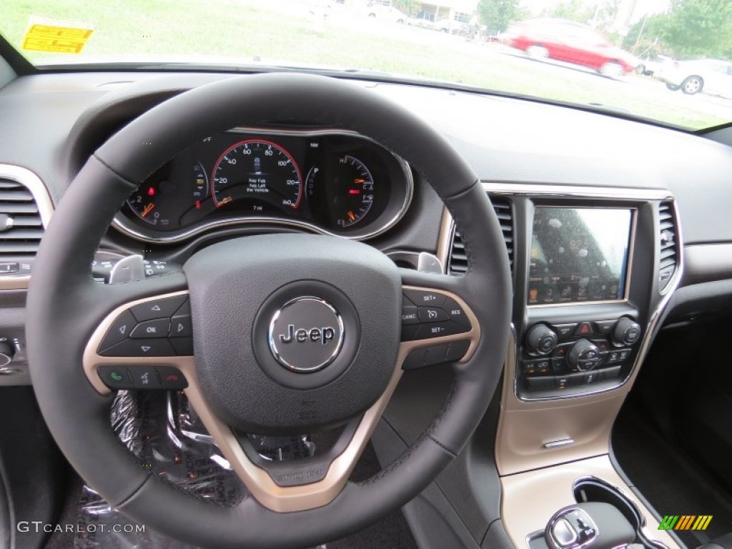 2015 Jeep Grand Cherokee Altitude Black Steering Wheel Photo #96266568