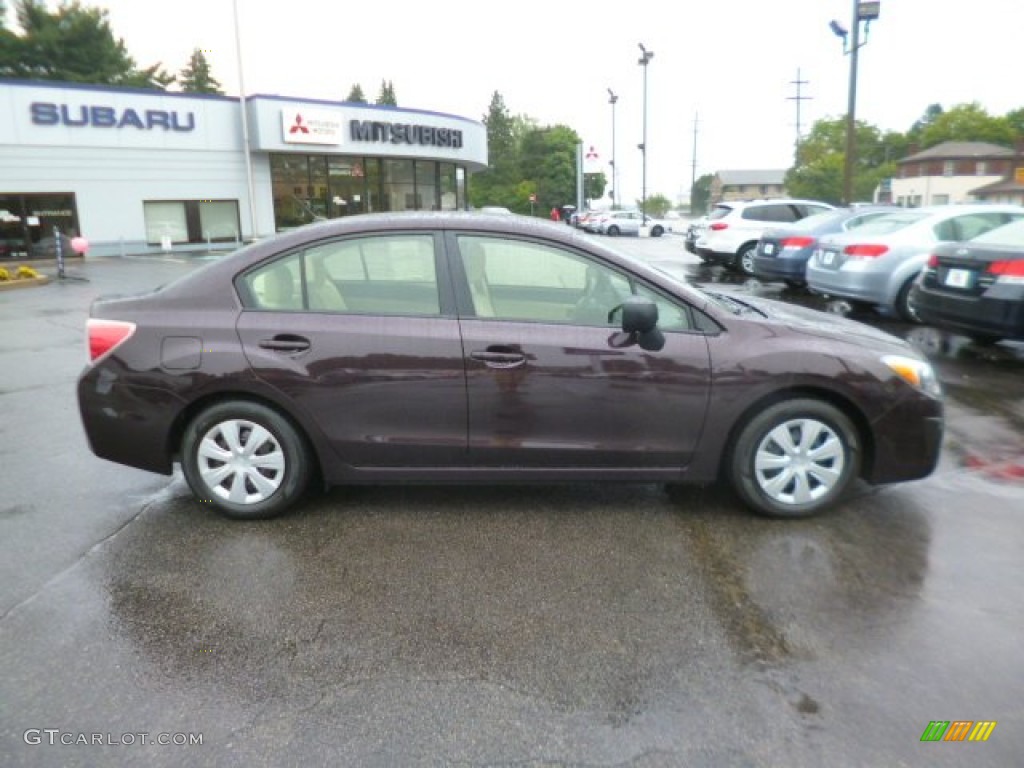 2013 Impreza 2.0i 4 Door - Deep Cherry Red Pearl / Ivory photo #8