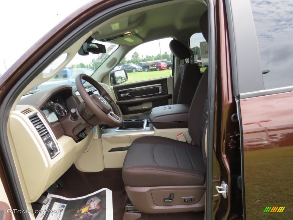 2014 1500 Big Horn Crew Cab - Western Brown / Canyon Brown/Light Frost Beige photo #7