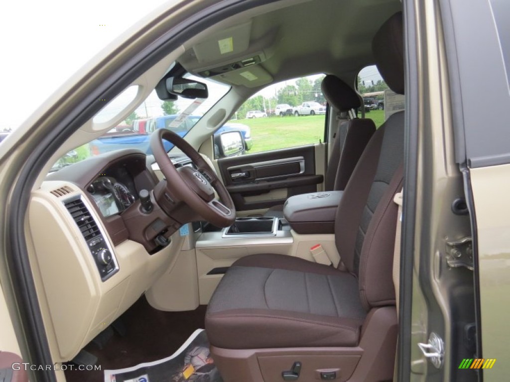 Canyon Brown/Light Frost Beige Interior 2014 Ram 1500 SLT Crew Cab Photo #96269880